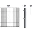 Produktbild: Doppelstabmatten-Set ALBERTS Typ 6/5/6 2000x120 cm antrazit