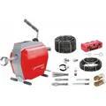 Produktbild: Rohrreinigungsgerät R600 + Spirale und Werkzeugset 7.2687 + 7.2956X - Rothenberger