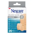 Produktbild: Nexcare Flexible Textile Universal Pflaster, assortiert, 20/Packung