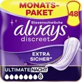 Produktbild: always Inkontinenzeinlagen discreet Ultimate Nacht, für Damen, 8 Tropfen, 48 Stück