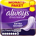Produktbild: Always Discreet Inkontinenzeinlagen für Frauen Ultimate Nacht 48 Stück Extra