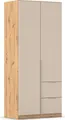 Produktbild: OTTO home Drehtürenschrank Kleiderschrank Schrank Garderobe AGORDO mit Dekor- oder Hochglanzfront (in zwei Griff-Farben, Breite 91 cm) mit Außenschubkästen, Serie in 7 Breiten und 2 Höhen MADE IN GERMANY