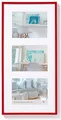 Produktbild: walther design Bilderrahmen rot 3x 13x18 cm Galerie mit Passepartout, New Lifestyle Kunststoffrahmen KV338R