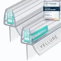 Produktbild: Vellure® Duschdichtung - NEU Premium Dichtung Dusche Glastür - Langlebige Duschtürdichtung unten, Gummilippe für Duschtüren (2x für Glasstärke 8mm - Universallänge bis 100cm)
