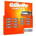 Produktbild: Gillette Fusion5 Rasierklingen, 14 Original Ersatzklingen für Herren mit größerem Gleitstreifen für ein sanftes Gleiten und 5 Klingen für eine unglaublich gründliche und komfortable Rasur