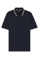 Produktbild: BOSS Herren Penrose 38 Slim-Fit Poloshirt aus Baumwolle mit gestreiftem Kragen Dunkelblau M