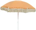 Produktbild: Sonnenschirm Strandschirm Schirm UV Schutz mit Fransen Tasche knickbar Ø 150 cm