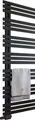 Produktbild: Schulte Heizkörper Emma, 176,4 x 60 cm, seitliche versetzter Mittelanschluss, Farbton Mattschwarz, Stahl pulverbeschichtet, Anschluss an Zentralheizung, Lieferung ohne Thermostat oder Heizstab