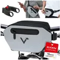 Produktbild: Valkental Lenkertasche Fahrradtasche vorne für Lenker, wasserdicht & reflektierend, 5 L schwarz Mit Adapter
