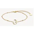 Produktbild: Armkette -Wanderlust - Silber - Weltkarte - gold