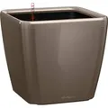 Produktbild: Lechuza® Pflanzgefäß Quadro Premium LS 35 cm x 35 cm x 33 cm Taupe hochglanz