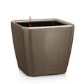 Produktbild: Lechuza Pflanzgefäß Quadro LS 35 Taupe Hochglanz 16165