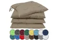 Produktbild: NatureMark Sitzkissen 4er-Set Stuhlkissen 40x40cm mit Bändern, Sitzpolster Kissen 4er Pack, schadstoffgeprüft, Sand