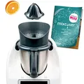 Produktbild: mixcover Saftpresse für Vorwerk Thermomix TM6 Gerät und Vorwerk Thermomix TM5 Gerät mit Ebook Rezeptheft Entsafter Orangenpresse elektrisch Zitruspresse Dampfentsafter Orangenpresse Granatapfelpresse