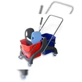 Produktbild: SemyTop Doppelfahrwagen,Reinigungswagen 2 farbige Eimer, Mopp-Presse
