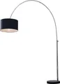 Produktbild: Ausziehbare Bogenlampe LOUNGE DEAL 170-200cm schwarz Leinenschirm Stehlampe Bogenleuchte Wohnzimmer