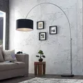 Produktbild: Standlampe 180cm Retro elegant Kippschalter beweglich Wohnzimmer Bogenleuchte