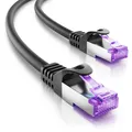 Produktbild: deleyCON 10m RJ45 Patchkabel SFTP PiMF Netzwerkkabel mit CAT7 Rohkabel schwarz