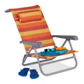 Produktbild: Liegestuhl klappbar Strandliegestuhl Campingstuhl Camping Liege 8 Positionen