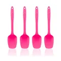 Produktbild: Kochblume Flexlöffel S 4er Set | Premium-Silikon & BPA frei| Hitzebeständig | Spülmaschinenfest | Farbe: pink