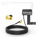 Produktbild: Eightwood Aktive DAB Antenne DAB+ Autoantenne SMB Adapter DAB Digitales Autoradio Antenne Glashalterung mit 3 m Verlängerungs Kabel Kompatibel für DAB Radio Pioneer Clarion Kenwood Alpine MEHRWEG usw.