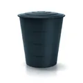 Produktbild: Kreher® XXL Regentonne 'Smooth' 510L mit Deckel und Standfuß (optional). Aus Kunststoff in Anthrazit/Grau. Dezente Optik im runden Format, zeitlos und modern. (Anthrazit, Mit Deckel)