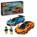 Produktbild: LEGO Speed Champions Lamborghini Revuelto und Huracán STO Auto Set mit 2 Rennwagen und 2 Fahrer Minifiguren - Spielzeug für Auto Fans - Kreatives Geschenk für Jungen ab 9 Jahren - 77238