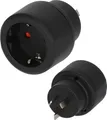 Produktbild: Brennenstuhl Reisestecker/Reiseadapter (Reise-Steckdosenadapter zum Anschluss elektrischer Geräte mit Schutzkontakt Stecksystem in Ländern mit australischem/chinesischem Stecksystem) schwarz
