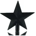 Produktbild: Kaemingk - Bruchfeste Weihnachtsbaumspitze Stern Schwarz mit Glitter ø 19 cm - Kunststoff