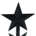 Produktbild: Bruchfeste Weihnachtsbaumspitze Stern Schwarz mit Glitter Ø 19 cm - Kunststoff