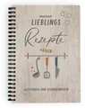 Produktbild: Rezeptbuch zum selberschreiben A5 mit Schutzcover Kochbuch Backbuch Rezeptordner