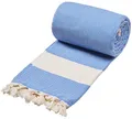 Produktbild: Sowel® XXXlL Hamamtuch, Strandtuch, Fouta, 100% Baumwolle, 200x240 cm, Ocean Blue