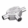 Produktbild: KOAX T-Adapter TV SAT Antennen Verteiler 2-fach Koaxial 2x Stecker - Buchse