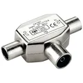 Produktbild: 2-fach Verteiler Splitter Antennen Adapter KOAX Kupplung - 2x Stecker TV IEC