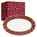 Produktbild: Villeroy & Boch Toy's Delight Mittelgroße Servierplatte, Premium Porzellan, Rot, Oval