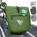 Produktbild: MIVELO 2in1 Fahrradtasche für Gepäckträger - Gepäckträgertasche wasserdicht - Inkl. gepolstertem Laptopfach & Schultergurt - Tasche für Fahrrad I Packtasche 20L (Olivgrün)