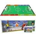 Produktbild: TIPP-Kick Mania Tischfußball spielfertiges Spielset mit 2 Spieler, 2 Torhüter, 2 Plastiktore, 2 Bälle, 4 Banden, 1 Spielfeld aus Filz | Tischfussballspiel | Tischkicker-Spielfläche ist: 80x47cm