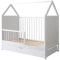 Produktbild: Kids Collective Babybett, Weiß, Holz, Kiefer, 60x120 cm, Kinder- & Jugendzimmer, Kindermöbel, Kinderbetten, Hausbetten