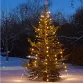 Produktbild: hellum LED Lichterkette Weihnachtsbaum Quick Lights, Weihnachtsbaum Beleuchtung mit Ring und 10 Strängen, 250 LEDs, beleuchtete Länge 2,50m, warmweiß, für außen, Dekorationsbeleuchtung <59 lm 577914