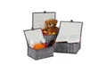 Produktbild: relaxdays Aufbewahrungskorb 3er Set, grau