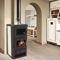 Produktbild: Apex Kaminofen Kaminofen 10kW Backfach + Herdplatte Kachelofen Holzofen 56312, (1-tlg)