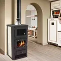 Produktbild: Apex Kaminofen Kaminofen 10kW Backfach + Herdplatte Kachelofen Holzofen 56312, (1-tlg)