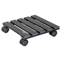 Produktbild: WAGNER Pflanzenroller WPC 29 x 29 x 8 cm I Blumenroller für Außenbereich + Innenbereich I Kübelroller aus FSC® Wood Plastic Composite, anthrazit I Tragkraft 60 kg - 20050001
