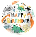 Produktbild: Folienballon Happy Birthday Dinosaurier 45cm Heliumgeeignet Geschenk Kinder