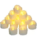 Produktbild: Flackernde LED Teelichter im 12er Set – Ideal für Weihnachts- und Halloween-Deko