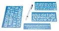 Produktbild: Wedo 7012 Schriftschablonen 3er Set inkl. passendem Schreibgerät
