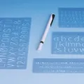 Produktbild: (1,99€/Schablone) Schriftschablonenset 5, 10 und 20 mm Wedo 7012, 4er Satz