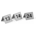 Produktbild: Tischnummer 13-24 Informationsschild, Edelstahl, 12er-Set - Hendi 663851