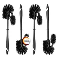 Produktbild: Rival 4er Set WC-Randreinigerbürste Smart Line mit PP-Borsten – Toilettenbürste mit ergonomischem Griff – Klobürste für schnelle & gründliche Reinigung – WC Bürsten Set mit Randreiniger