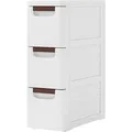 Produktbild: Costway Nischenschrank 20 cm Breit 3 Schubladen Weiß 42 x 19 x 57 cm